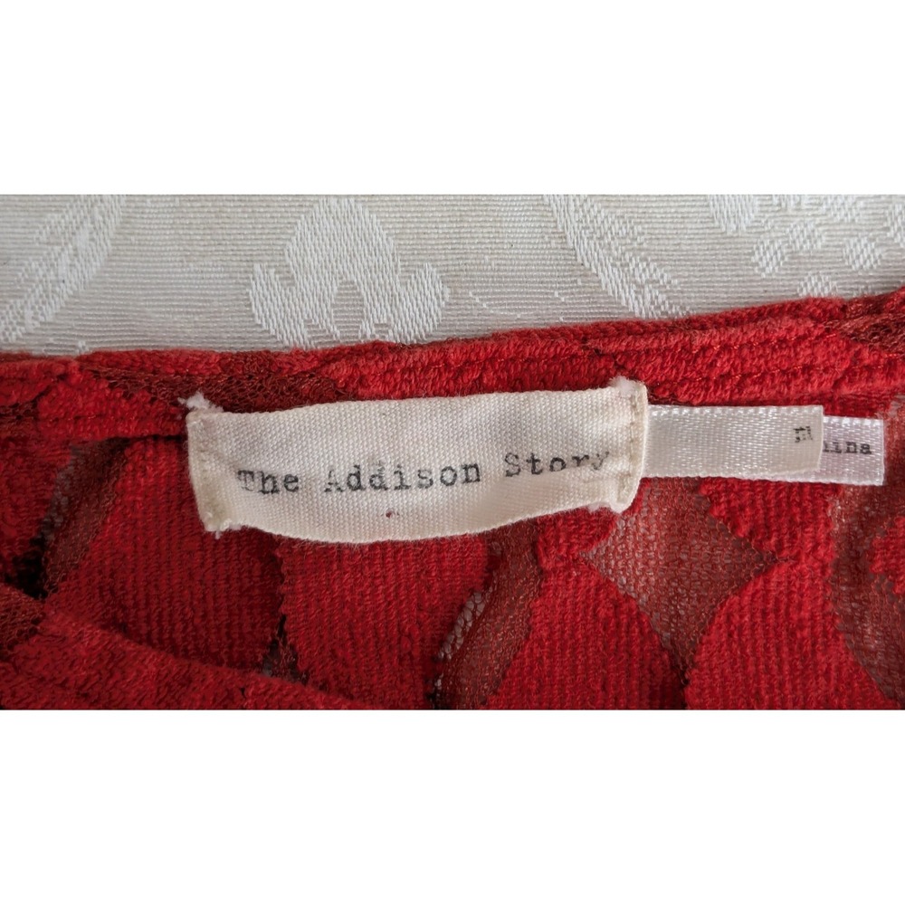 Anthropologie Rust Red Sheer Textured Kimono Tunic - Picture 5 of 9